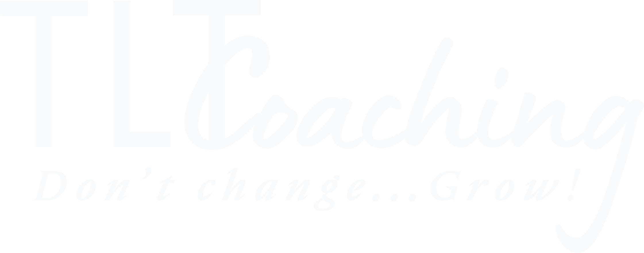 Logo: TLT Coaching - Don't Change...Grow! (white)